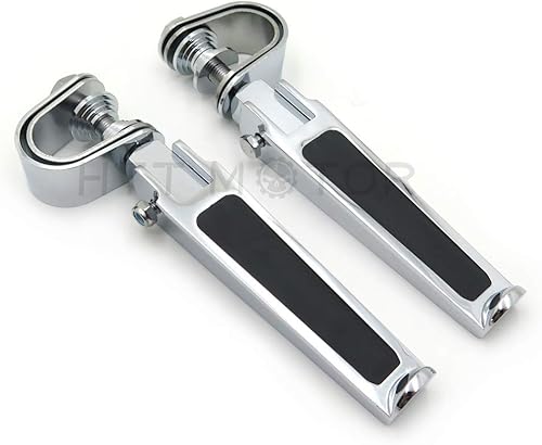 Miniatura 8 de HTTMT MT215-056- Estriberas cromadas con abrazadera en U de 1 "- 1.25" 1 14" 1 14 pulgadas compatibles con Harley Sportster Springer Street Bob