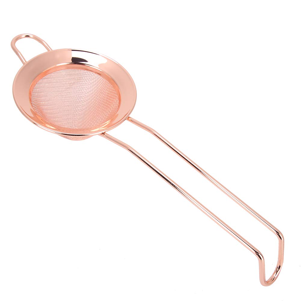 Fine Mesh Sieve S Er, Stainless Steel Filter Cake Powder Sieve Steel Cone Shape Cake Cocktail Strainers Cone Ice Bar Cocktail Utensils Powder Filter Bar Kitchen Tool Food Ers Gold (Rose Gold)