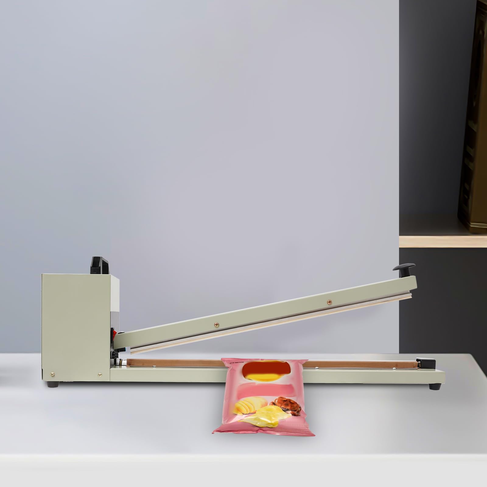 Sigillatrice a caldo, 600 mm, macchina per sigillatura a caldo, macchina manuale a impulso, saldatrice a barre, saldatrice per sacchetti di plastica, carta stagnola, sacchetti di carta kraft