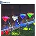 Produktbild solarsense Set von 4 Farbwechsel Solar Diamant Licht, Farbwechsel LEDs Garten Beleuchtung, BOARDER Laternen, Solar Power Garten Patio Outdoor Lichter, Weg