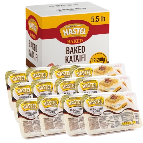 HASTEL Premium Bulk Baked Kataifi Shredded Fillo Dough 5.5 lb (2500 gr) Perfect for Viral Dubai Chocolate Bar Pistachio Kunafa Knafeh Phyllo Dough for Pastries Milky Desserts Pastry Kadayif Crispy Noodles