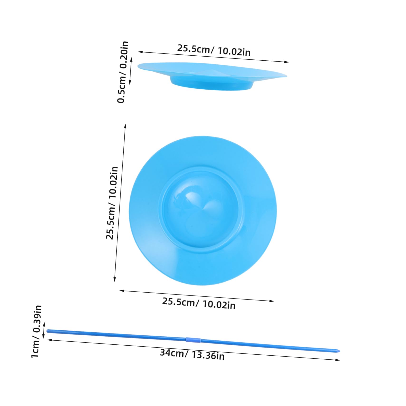 FOYTOKI Juggling Sticks Plates Set 2pcs Circus Juggling Toys for Boys and Girls Adults for Parties Events