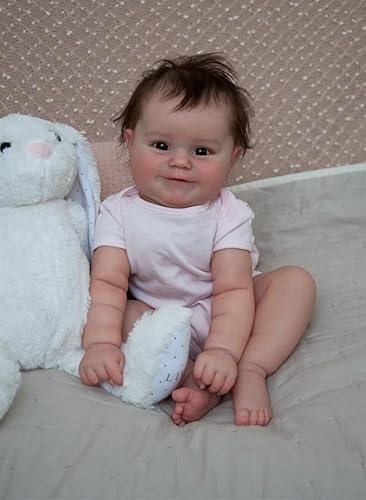 CJZYING Muñecas de bebé Reborn Muñeca de bebé recién nacida realista de 19 pulgadas hecha a mano realista de vinilo para regalos de cumpleaños para