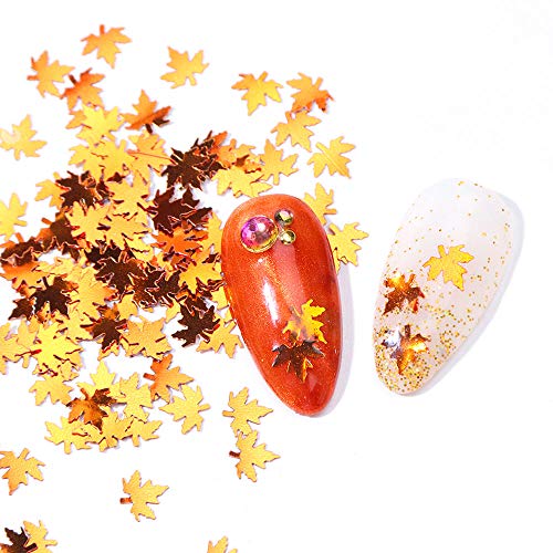 image for Frankie Maple Leaves Glitter Fall Nail Art Sequins Glitter Kits Fall N