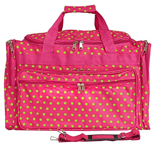 World Traveler Dots Carry-On Duffel Bag – Lightweight, Durable Polyester with Adjustable Shoulder Strap
