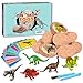 Dig Up Dinosaur Fossil Eggs, Break Open 12 Unique Eggs and Discover 12 Cute Dinosaurs, Easter Digging Toy for 3 4 5 6 7 8 9-12 Year Old Boys Archaeology Science STEM Gift