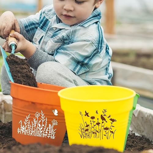 ASYKNM 16 Pezzi Stencil di Fiori, Stencil per