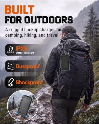 WONGKUO 36800mAh Solar Power Bank-QC3.0 Fast Charging Portable Charger — view 4