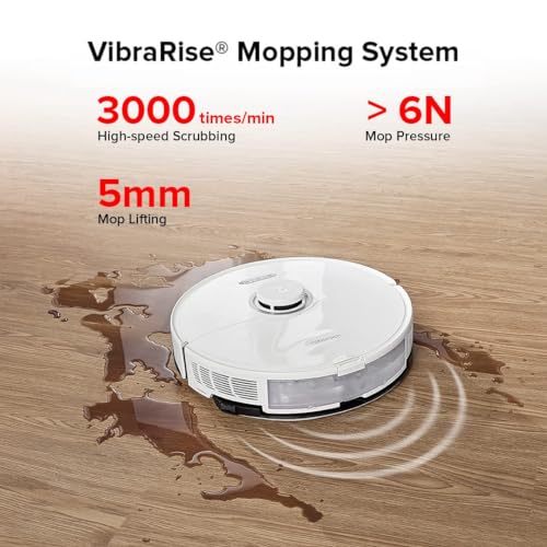 Image of roborock S8+ Robot Vacuum, Sonic Mop with Self-Empty Dock, Stores up to 60-Days of Dust, Auto Lifting Mop, Ultrasonic Carpet Detection, 6000Pa Suction, White (Renewed)