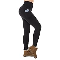ineepor Leggins Termici Donna Invernali Felpati con Tasche Leggings Resistenti all'Acqua a Vita Alta