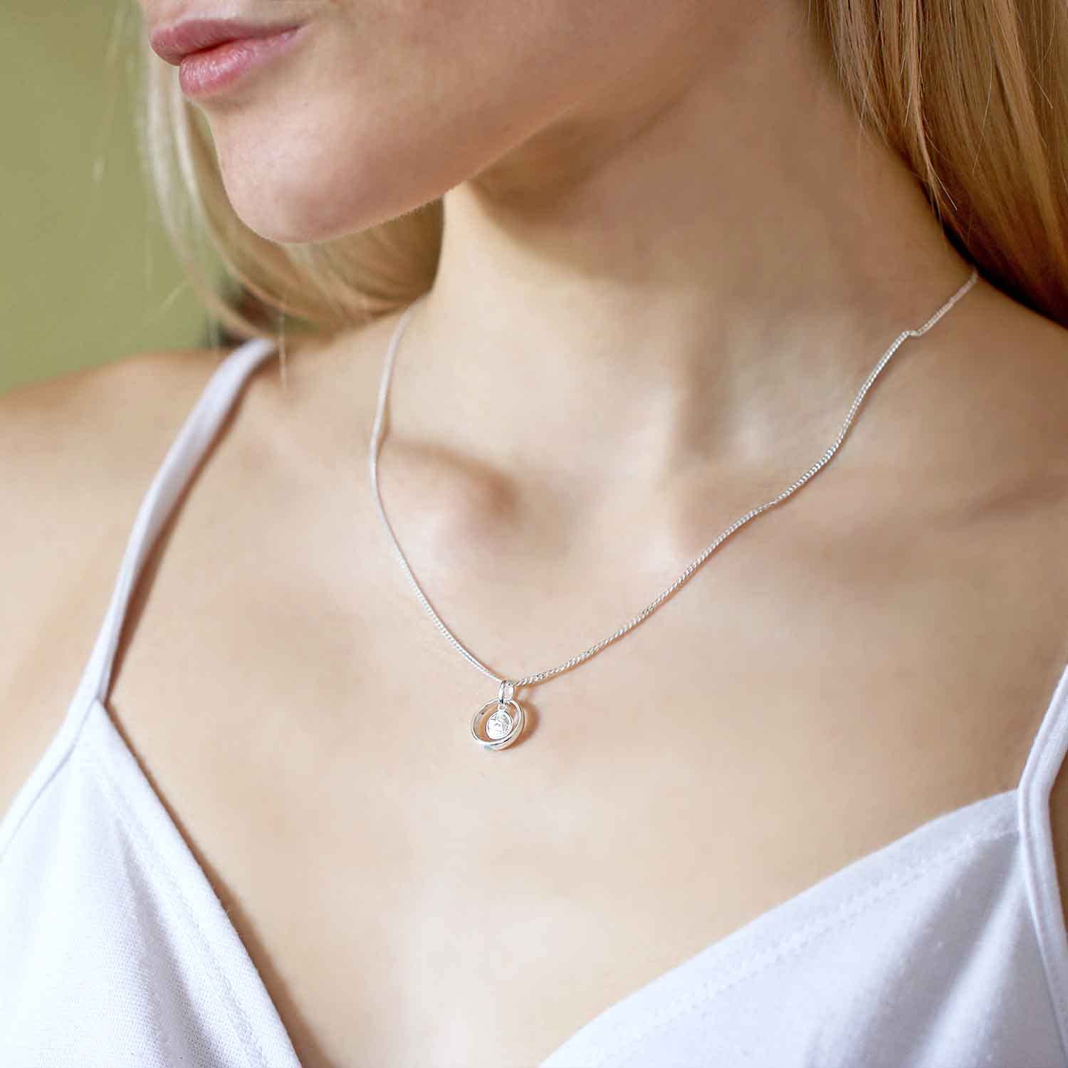 CLEVER SCHMUCK Taufring Kette Silber Schutzengel hellblau + Veneziakette 36 cm glänzend Sterling 925 Taufgeschenk im Etui hellblau