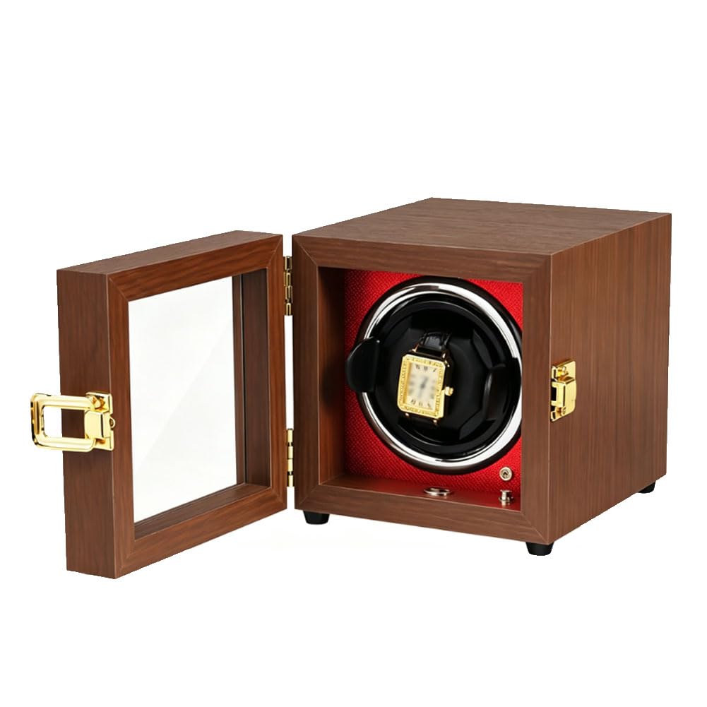 HGTRH Watch Winder, Watch Winders for Automatic Watches Watch Spinner 4 Watch Winder Watch Winder 4 Dual Watch Winder Red 1 Winding Station