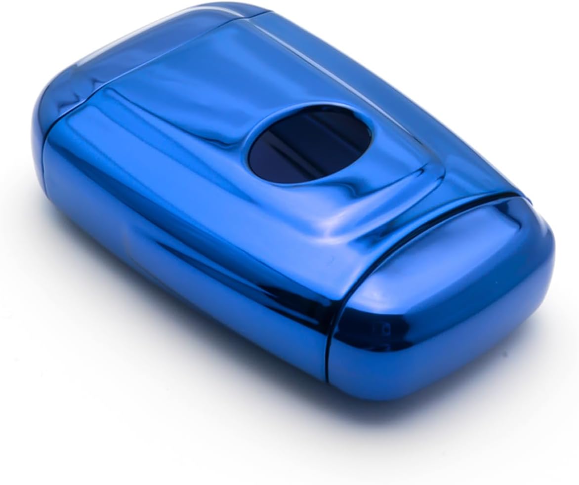 Xotic Tech Blue TPU Key Fob Shell Full Cover Case, Compatible with Toyota RAV4 Camry Highlander Corolla Avalon C-HR Prius GR 86 Scion iM Smart Keyless Entry Key