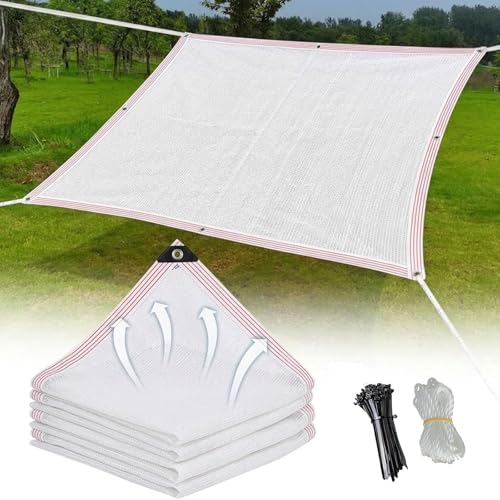 Filet d'ombrage anti-UV à œillets blancheur 55% haute performance