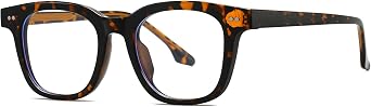 AIEYEZO Fashion Blue Light Glasses for Women Men Retro Anti-Blue Light Eyeglasses TR90 Square Frame Computer Glasses