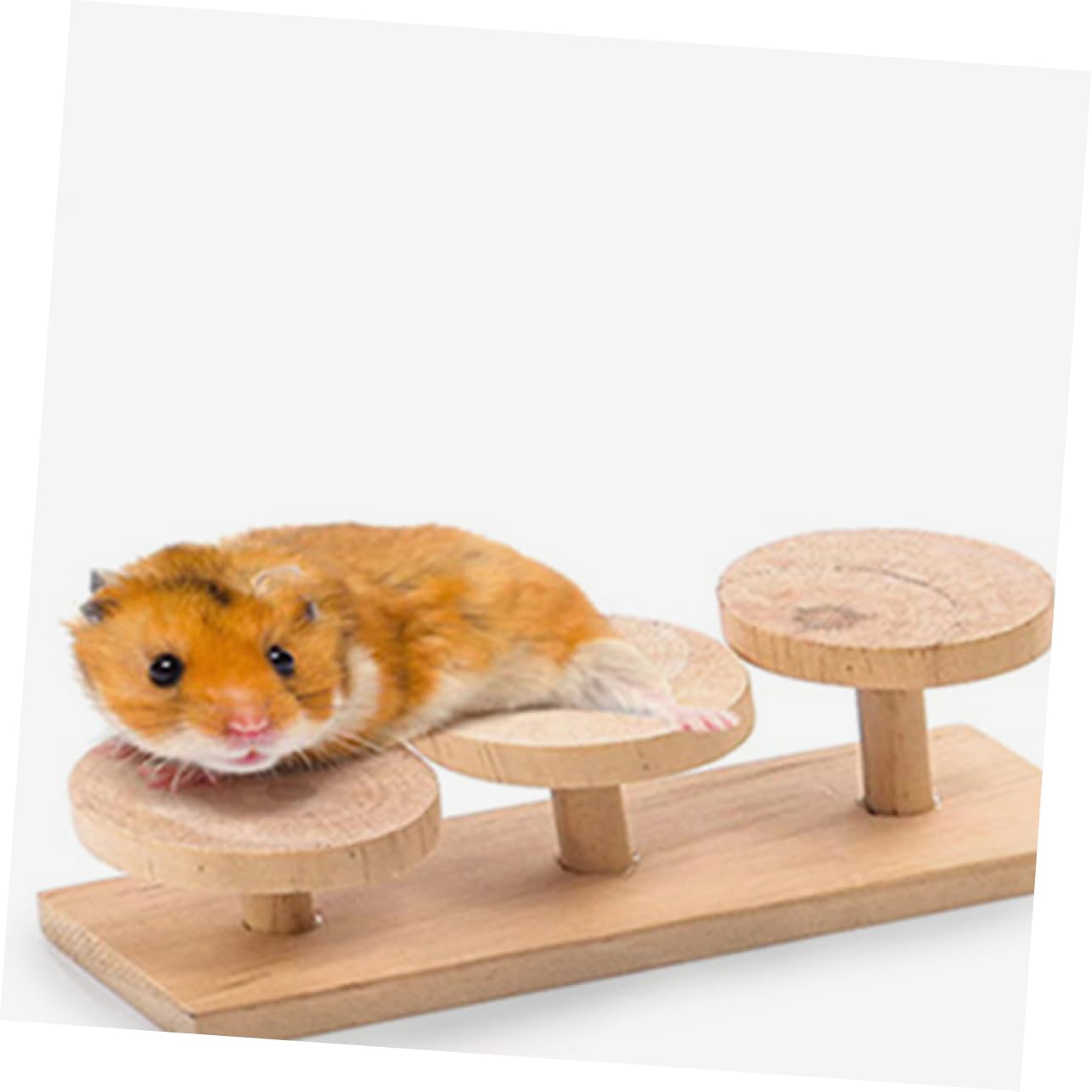 Levemolo Parrot Toy Ladder Bird Cage Accessory Wooden Climbing Platform for Parakeets Hamster Exercise Toy Parrot Grinding Ladder