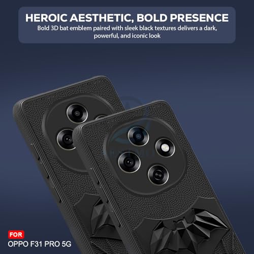 Image of AESTMO Back Cover for Oppo F31 Pro 5G | Stylish | Soft Silicone | Shockproof | Camera Lens Protection Back Cover for Oppo F31 Pro 5G (Black)