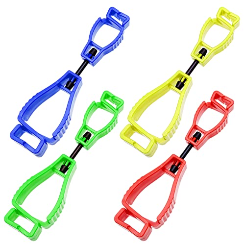 YHSWIN 4 Pezzi Clip per Guanti, 4 Colori