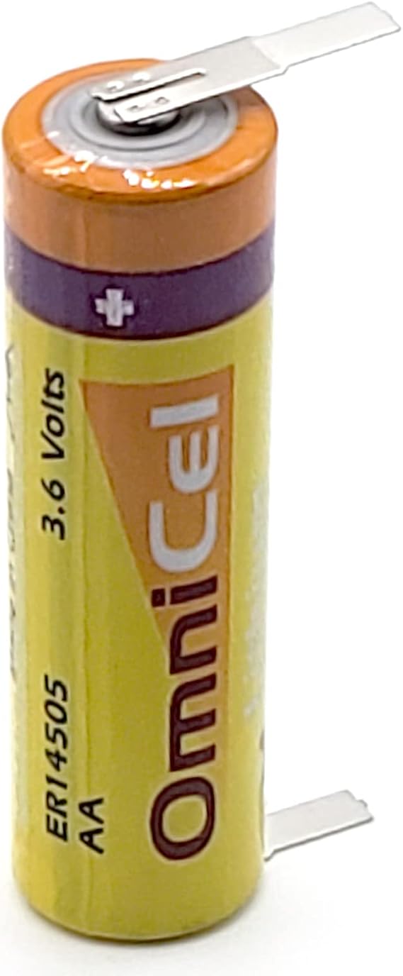 OmniCel ER14505 3.6V 2.4Ah Size AA Lithium Battery with Tabs Replaces Xeno XL-060F, Tadiran TL-2100 TL-4903 TL-5104 TL-5903, Tekcell SB-AA11, Maxell ER6, Eagle Pitcher PT-2100