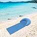 QSTDGVPW Beach Mat Outdoor Lounger Lightweight Adults Easy to Carry Beach Pad with Pillow for Outdoor Picnic Pool Camping Friends, Light Blue