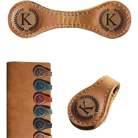 Leather Magnetic Bookmark, Personalized Initial Bookmarks, Custom Leather Bookmark, Customized Magnet Bookmarks, Book Lovers, Handmade, Reader gift, gift for him, gift for her Cover