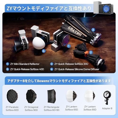 ZHIYUN CINEPEER CX50 RGB ビデオライト の商品画像 6