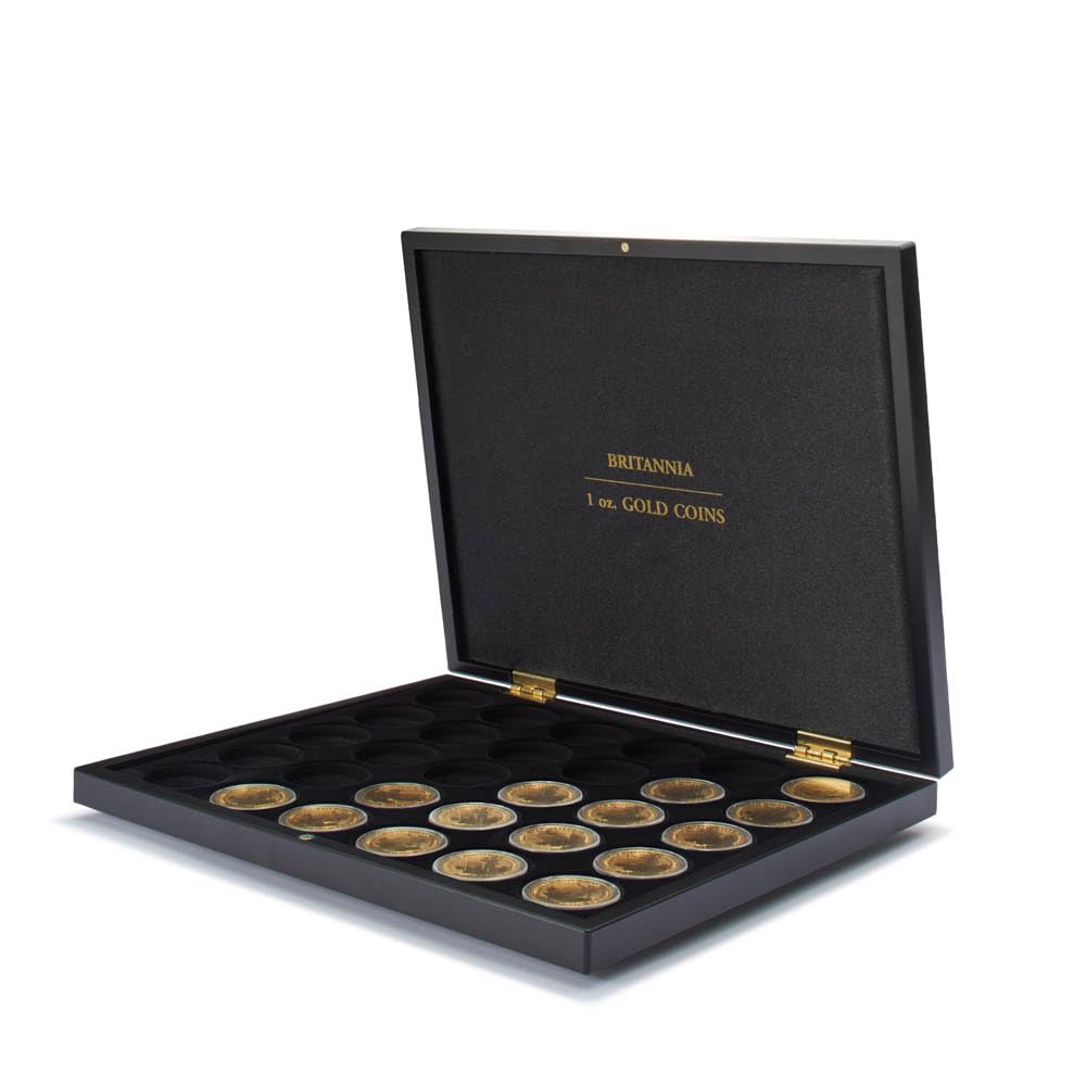 Leuchtturm 368472 Estuche para 30 Monedas de Oro Britannia (1 Oz.) en cápsulas - sin cápsulas