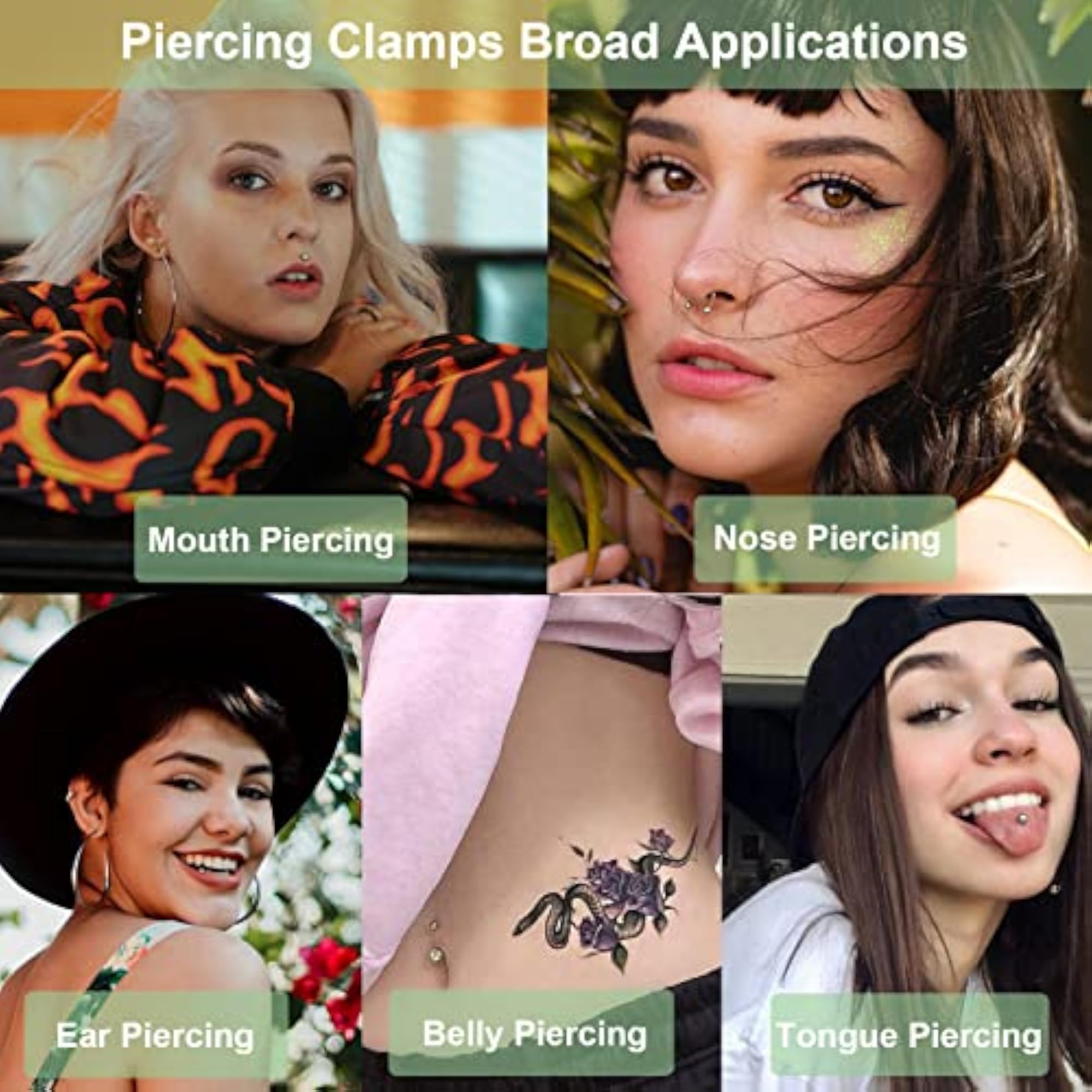 Disposable Piercing Clamps - 25Pcs for Body Piercing