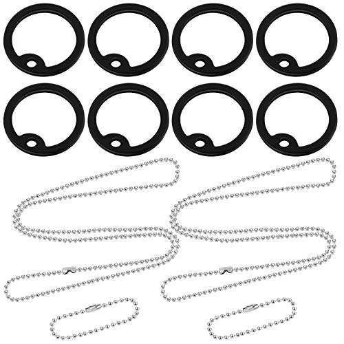 Weewooday 8 Pieces Military Dog Tag Silencers Set Silicone Silencer Black with 4 Stainless Steel Chain 4.7 inch & 27.5 inch to Reduce Noise and Protect Tag Weewooday 8 Pieces Military Dog Tag Silencers Set Silicone Silencer Black with 4 Stainless Steel Chain 4.7 inch & 27.5 inch to Reduce Noise and Protect Tag