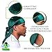 Veeta Superior Velvet Durag - Soft Velvet Durags for Men & Women, Long Double Wide Straps, Silky Durag Liner, Triple Stitched