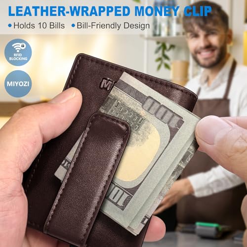 miyozi Wallet for Men Magnetic Minimalist Slim with Pop Up Card Holder 9 Cards RFID - image 5
