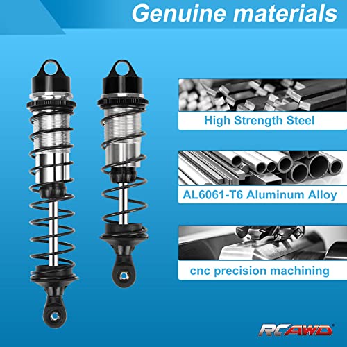 Rcawd Shock Absorber 110Mm 130Mm For Arrma 1/8 Kraton 4Wd Roller, Kraton 6S V5 Blx, Notorious 6S V5 Blx, Outcast 6S Blx, Talion 6S Blx Upgrades, Front Rear Rc Shocks Damper #Ara330764#Ara330765 Black #TOP4