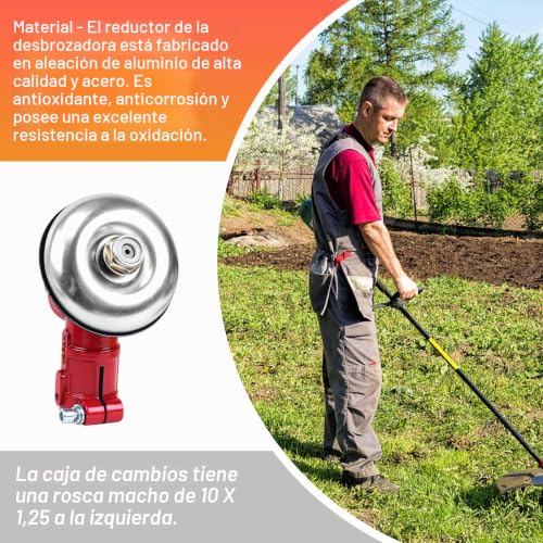Cabezal desbrozadora 26mm de 9 dientes universal con transmisión angular estable 8