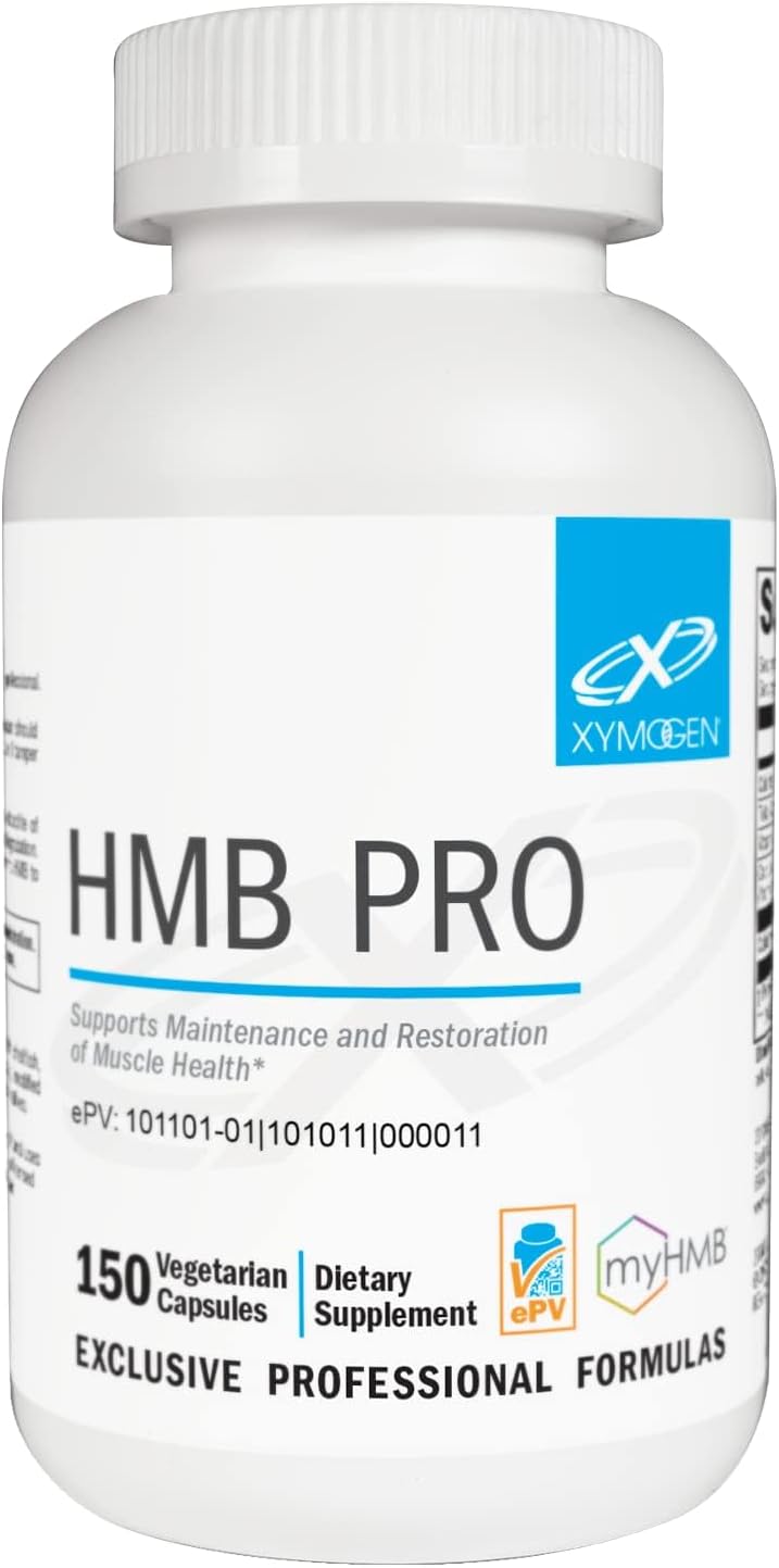 XYMOGEN HMB PRO - HMB Supplements for Muscle Recovery - Calcium Supplement with Vitamin D3 - Gluten Free, Vegan, Non GMO (150 Capsules)
