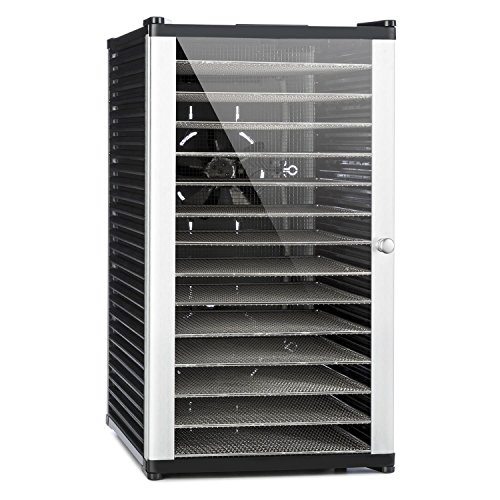 Klarstein Fruit Jerky 14 - Dörrgerät, Obst-/Fleisch- und Früchte-Trockner mit 1,8 m² Trockenfläche und 14 Etagen, 1000… – Bild 3