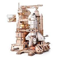 ROKR 3D Puzzle Space Shuttle Wooden Puzzle, Wooden Model Kits for Adults Model Building Kits Birthday Gifts for Kids and Adults, Space Shuttle, LKA02