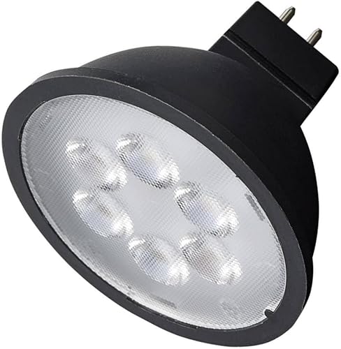 Satco Bombilla LED de inundación MR16 11398-6.5MR16/LED/40'/830/12V/BLACK (S11398) MR16