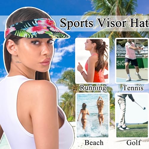 Image of Sun Visor Hats Women Wide Brim Adjustable Clip On Visors Beach Men Hat