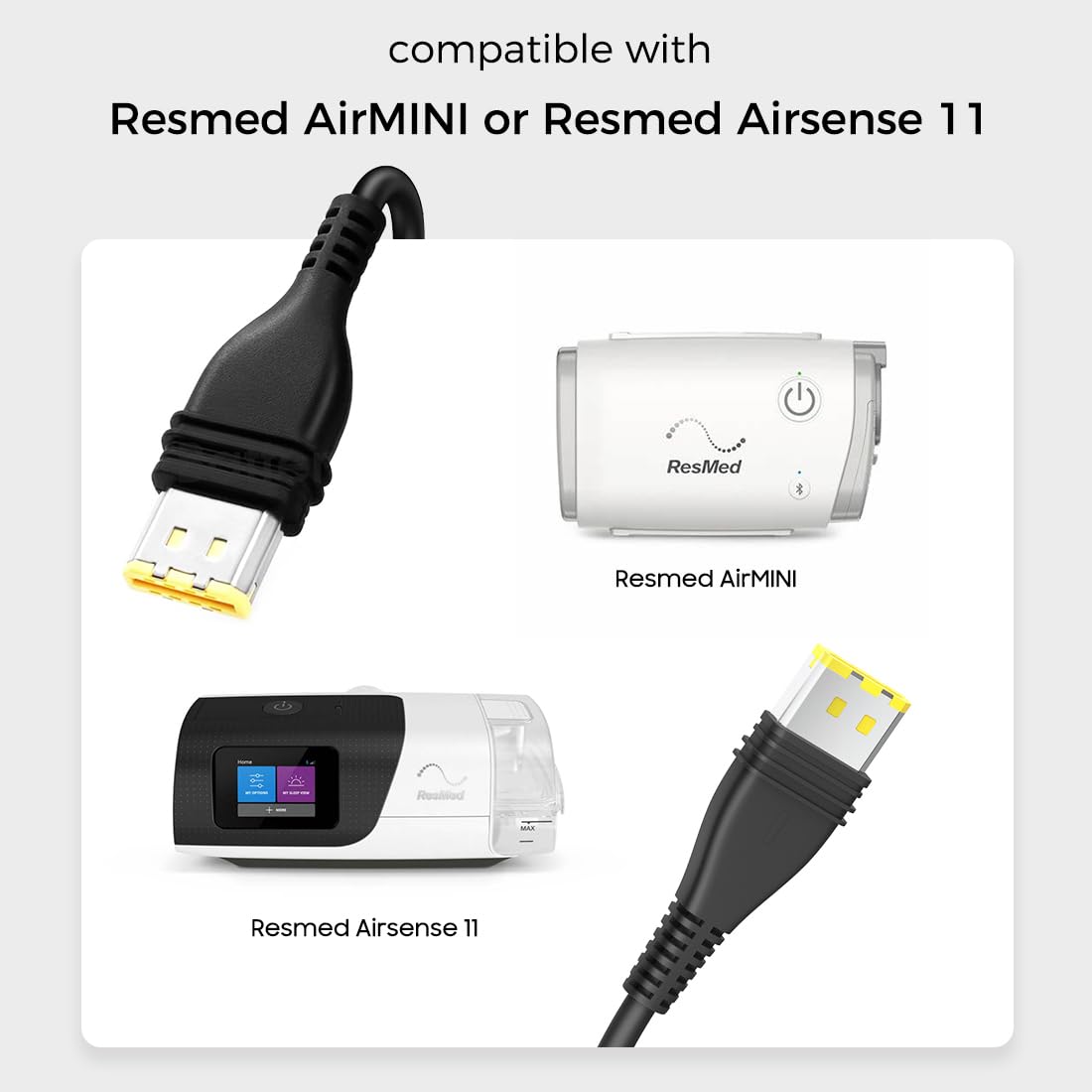 Amazon.co.jp: KFD 2本パック 24V DCケーブル Resmed Airsense 10から