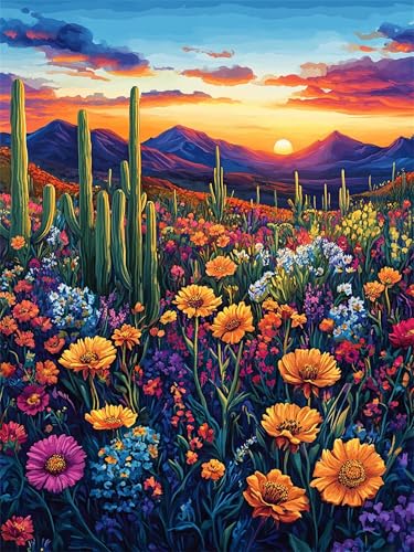 Pintar por numeros adultos 40x50cm kit de pintura al oleo con pinceles sin marco fiore A-173