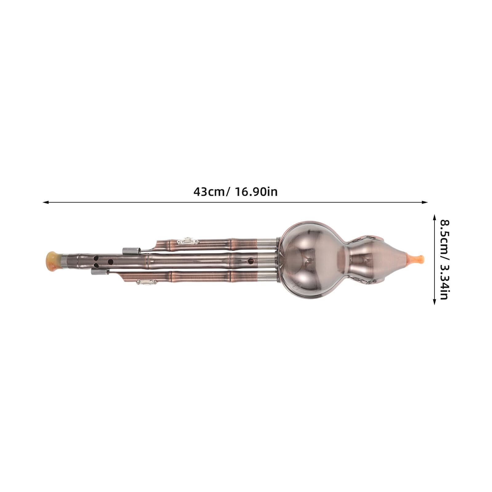 GALPADA Hulusi Flute in B Key Professionale Flauto Zucca Cinese con Triplo Tono Strumento Musicale Portatile per Studenti Pratica e Festival Tradizionali