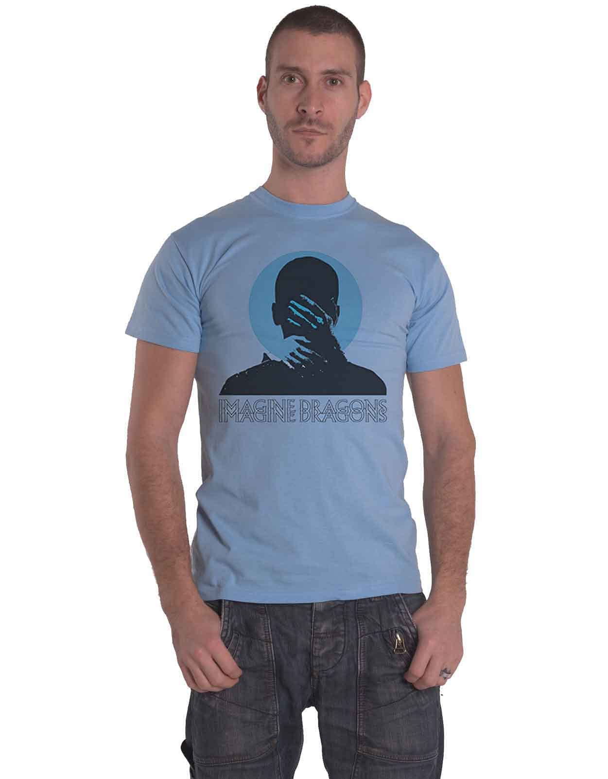 Imagine Dragons T Shirt Follow You Band Logo Official Mens Blue S