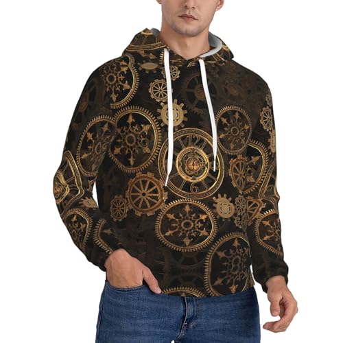 Sweat à capuche homme Gears Clock idéal trajets week-end