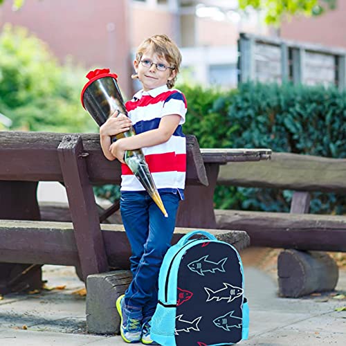 Sac à dos requin bleu imprimé Multicolore 9 pour enfant