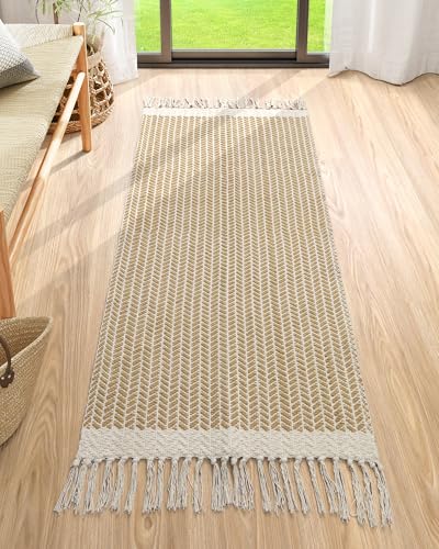 Lahome Boho Bathroom Runner Rug, 2x5 Washable Rugs for Hallway Entryway