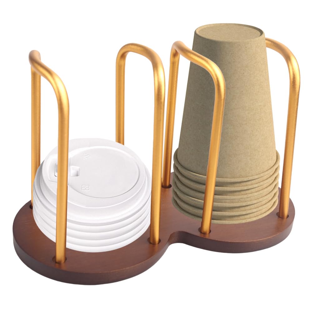 Dispenser per Bicchieri di Carta, Portabicchieri, Distributore di Bicchieri Monouso con Divisorio a Doppio Contenitore per Ufficio, Cucina, Palestra, Bar, Bagno (Diametro Inferiore a 8,2 cm)