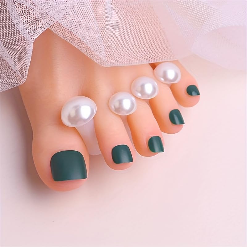 8pcs Pearl Toe Separators Silicone for Pedicure Nail Polish Gel Foot Toe Spacers Pedicures Nail Art Tools (8 White Pearls) image 5