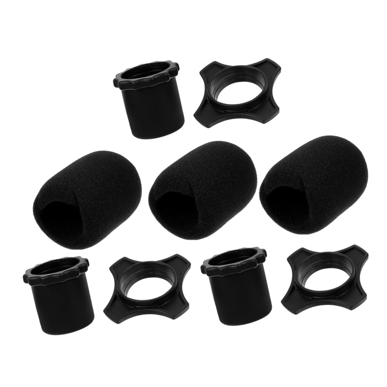 FUNOMOCYA 3 Sets Thickened Sponge Microphone Covers Wind Protection Noise Reduction for Indoor Outdoor Use Durable Mic Protective Cover