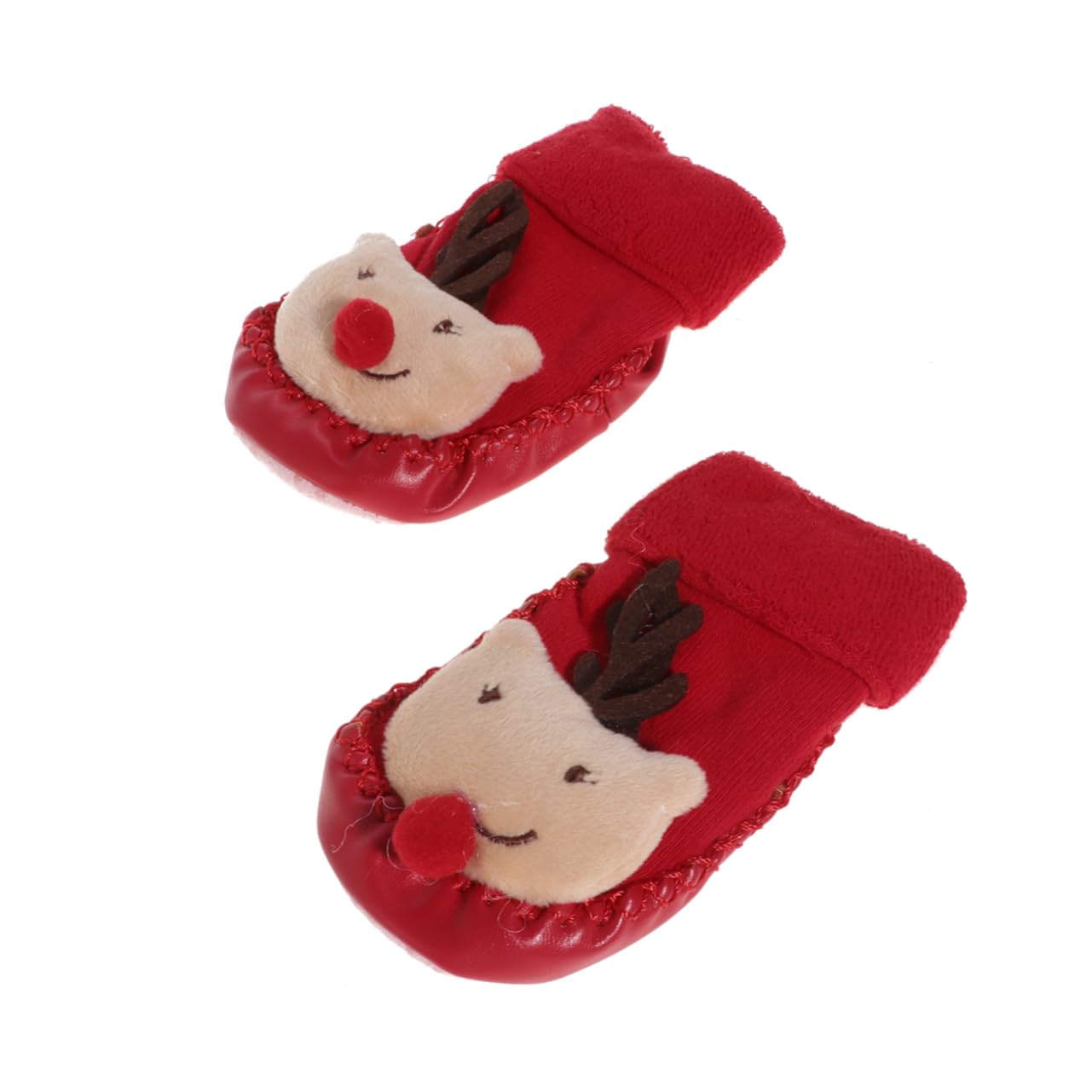 GALPADA Newborn Christmas Shoes and Socks Boys Girls Baby Slippers Soft and Cozy Present Warm Socks