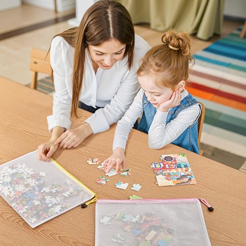 jarlink a4 letter size 24 pack 10 colors zipper mesh document pouch mesh bags for board games amp puzzles waterproof document zipper pouches for office school supplies toys cosmetics travel storage